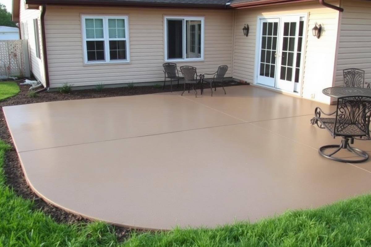 Finished concrete patio in Augusta, Georgia